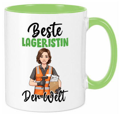 Beste Lageristin | Beruf Lager Arbeiterin v2 Geschenkidee Arbeit Kollegen Büro Tasse