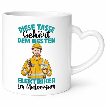 Im Universum: Elektriker | Elektronik Elektrotechnik Geschenkidee Humor Tasse