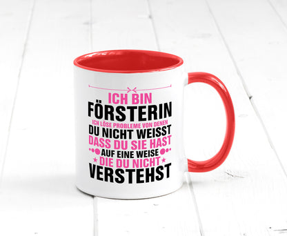 Löse Probleme: Försterin | Forst Arbeit lustiger Spruch Geschenk Kollegen Büro