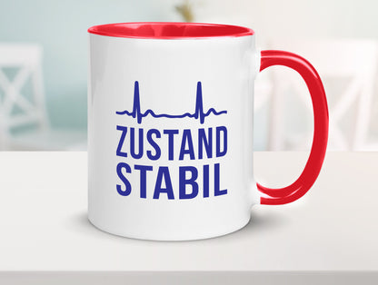 Zustand stabil | Herzschlag v2 Geschenk Humor Geschenkidee lustiger Spruch Tasse
