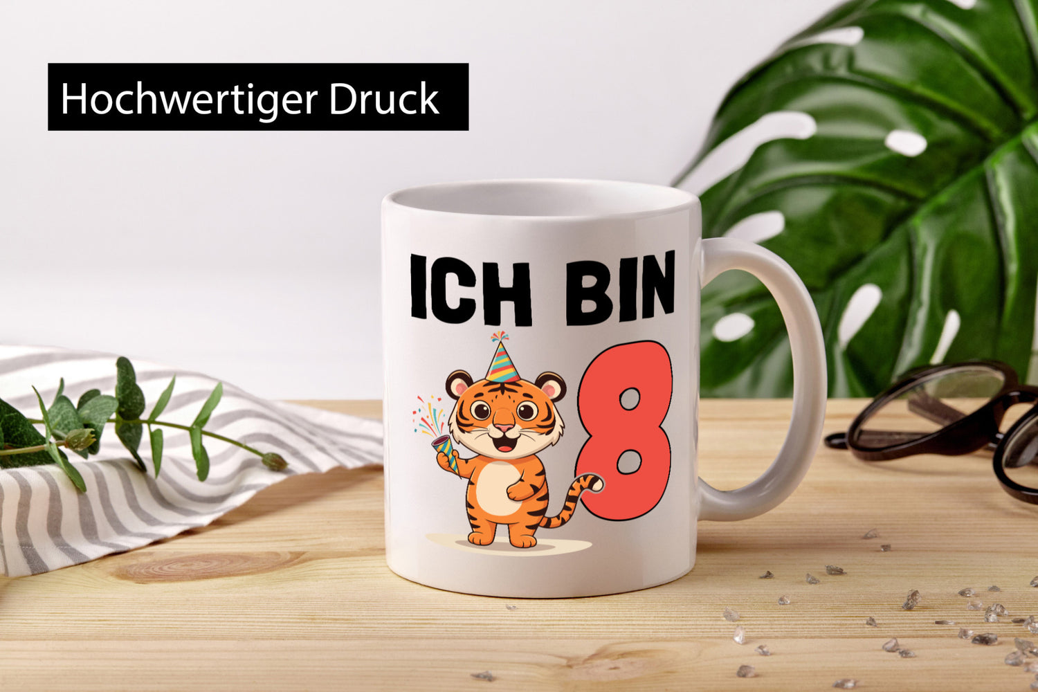 8. Geburtstag | 8 Jahre Tiger Geschenkidee Humor Tasse