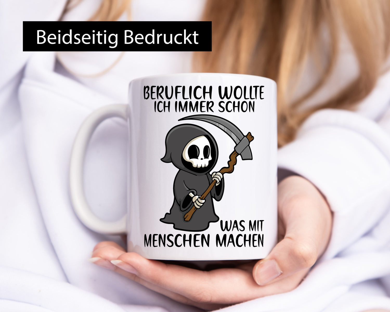 Beruflich was mit Menschen | Sense Sarkasmus Sensenmann Geschenk Arbeit