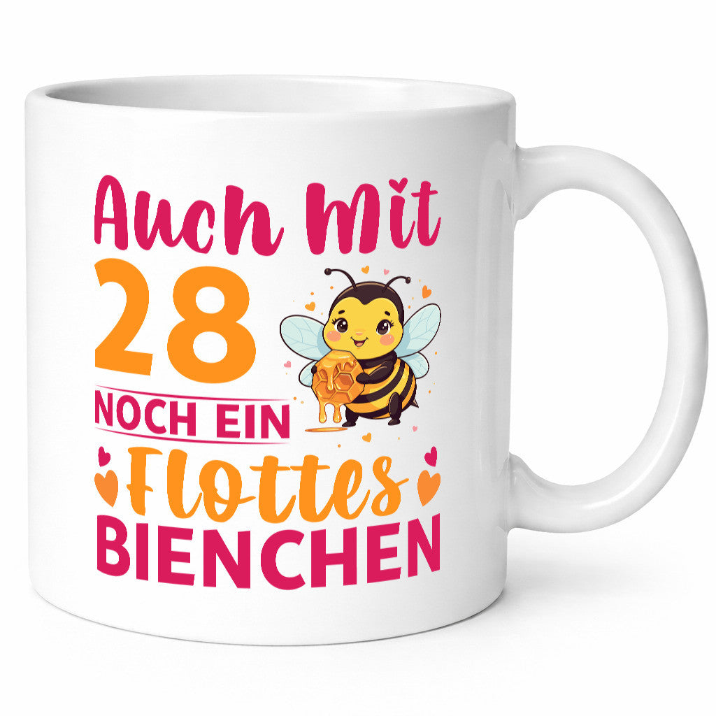 28. Geburtstag | Flottes Bienchen 28 Jahre lustig Geschenkidee Geschenk Tasse