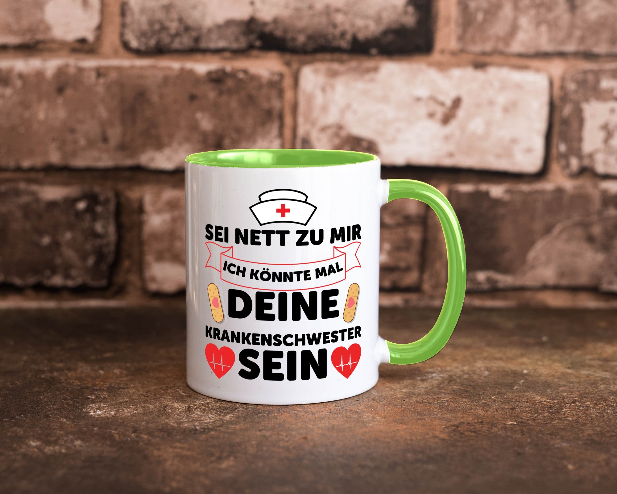 Ich könnte deine Krankenschwester sein | Pflegekraft Geschenkidee Humor Tasse