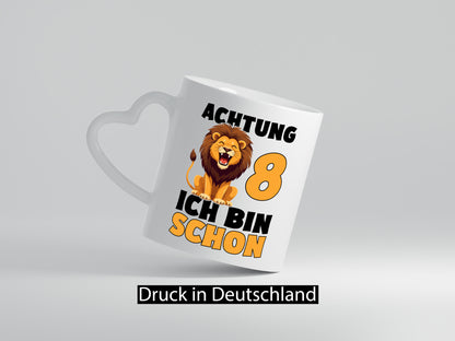 8. Geburtstag | 8 Jahre Löwe Geschenk Geschenkidee lustiger Spruch Tasse