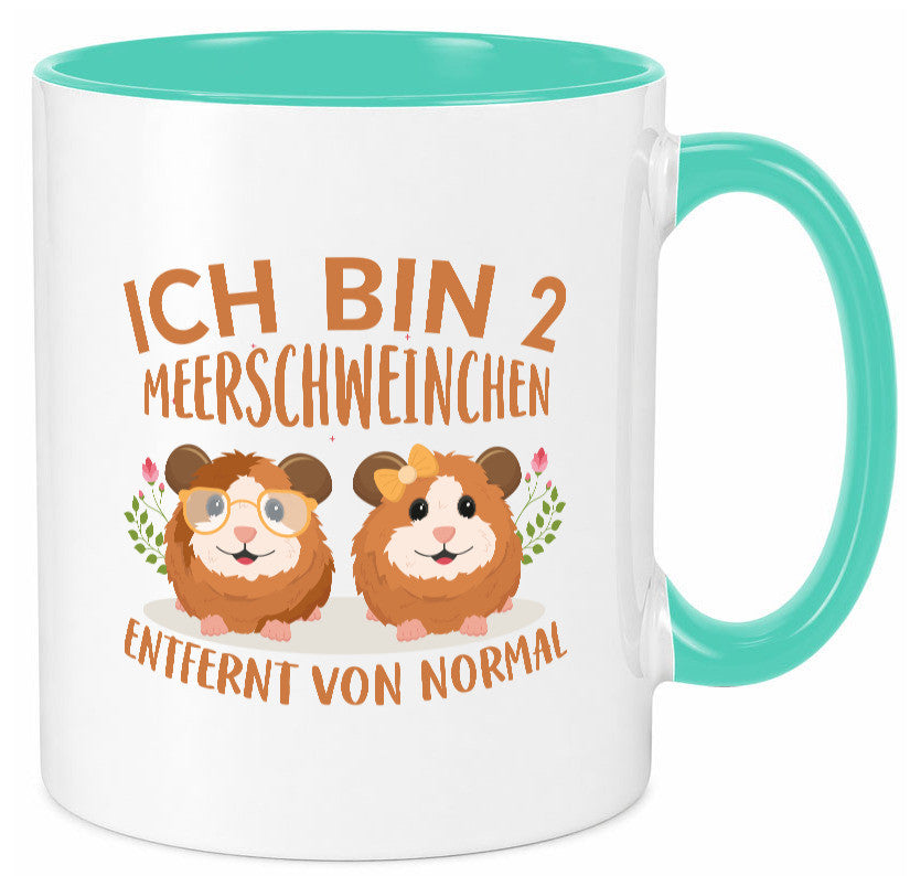 Zwei Meerschweinchen | Tierfreund Tasse Tier Liebe lustig Tierliebhaber Humor