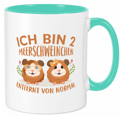 Zwei Meerschweinchen | Tierfreund Tasse Tier Liebe lustig Tierliebhaber Humor