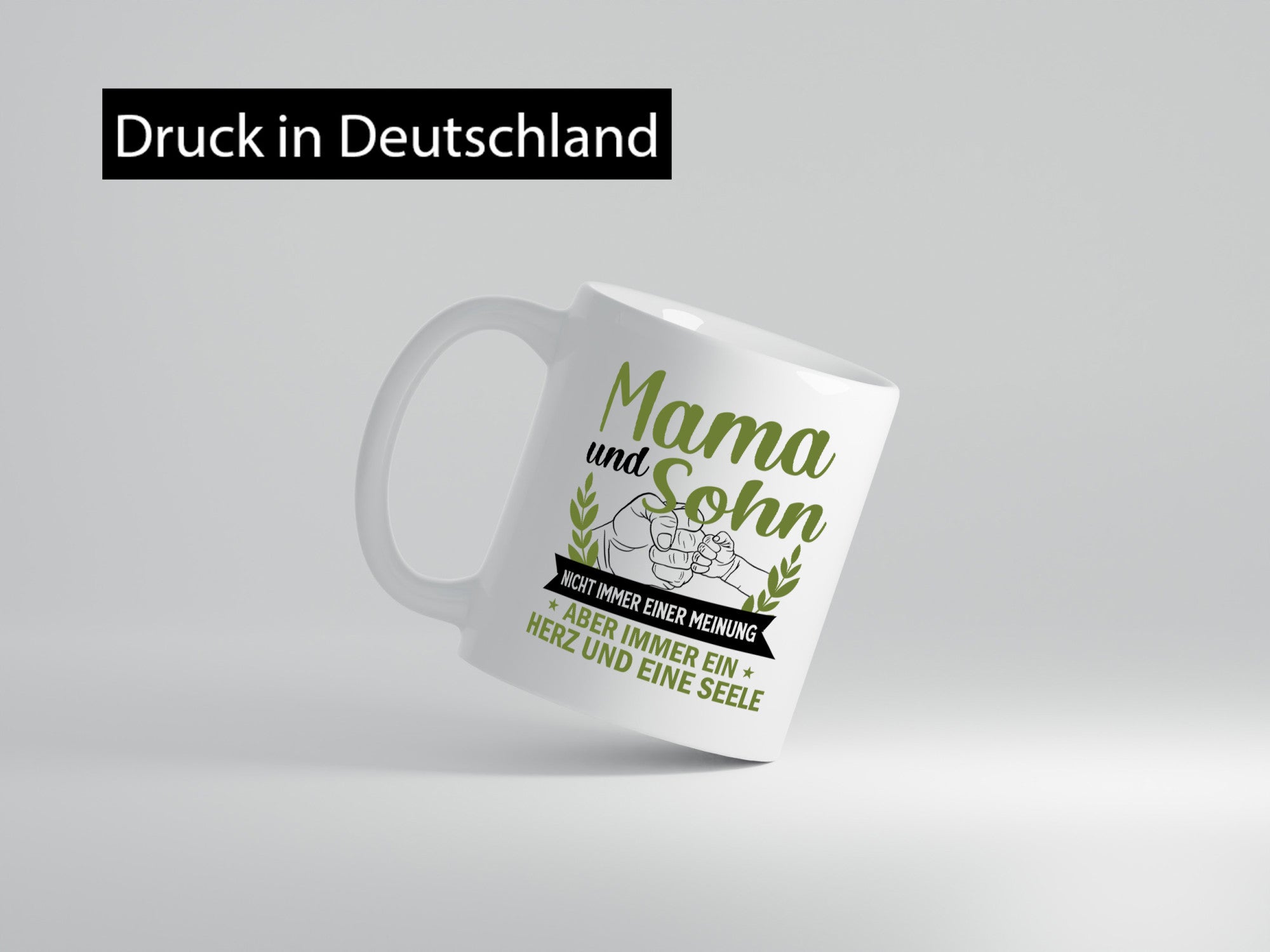 Mama und Sohn | Herz eine Seele Beste Mutter lustiger Spruch Geschenk Familie
