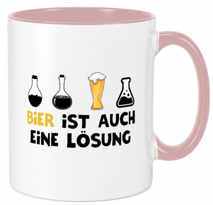 Bier ist auch eine Lösung | Bierliebhaber Biertrinker Geschenk Humor Tasse