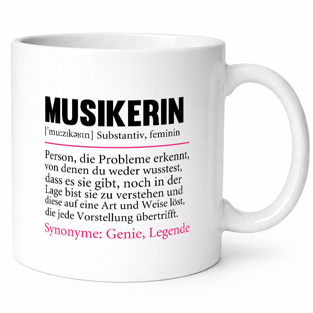 Musikerin | Spruch Musik Musikantin Humor v2 Geschenkidee Tasse