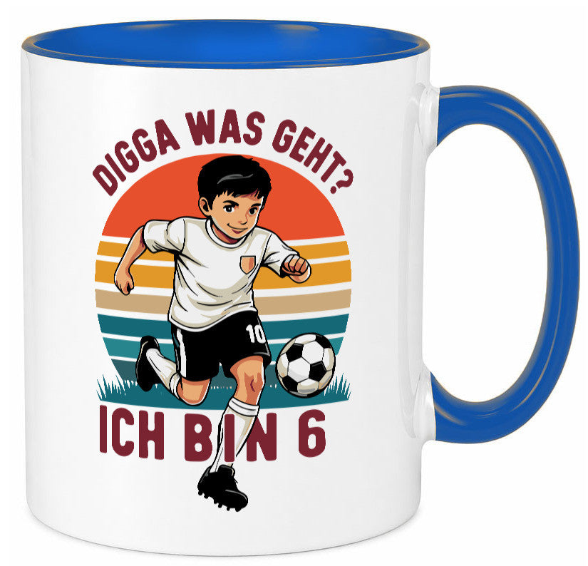 6 Geburtstag | Jahre Digga was geht ab Fußball lustiger Spruch Geschenk
