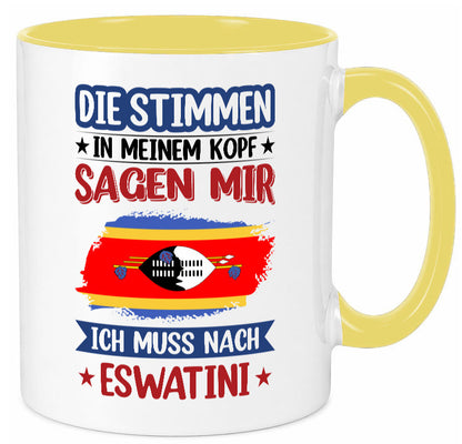 Eswatini (Swasiland) | Urlaub Stimmen in meinem Kopf Geschenk Humor Tasse