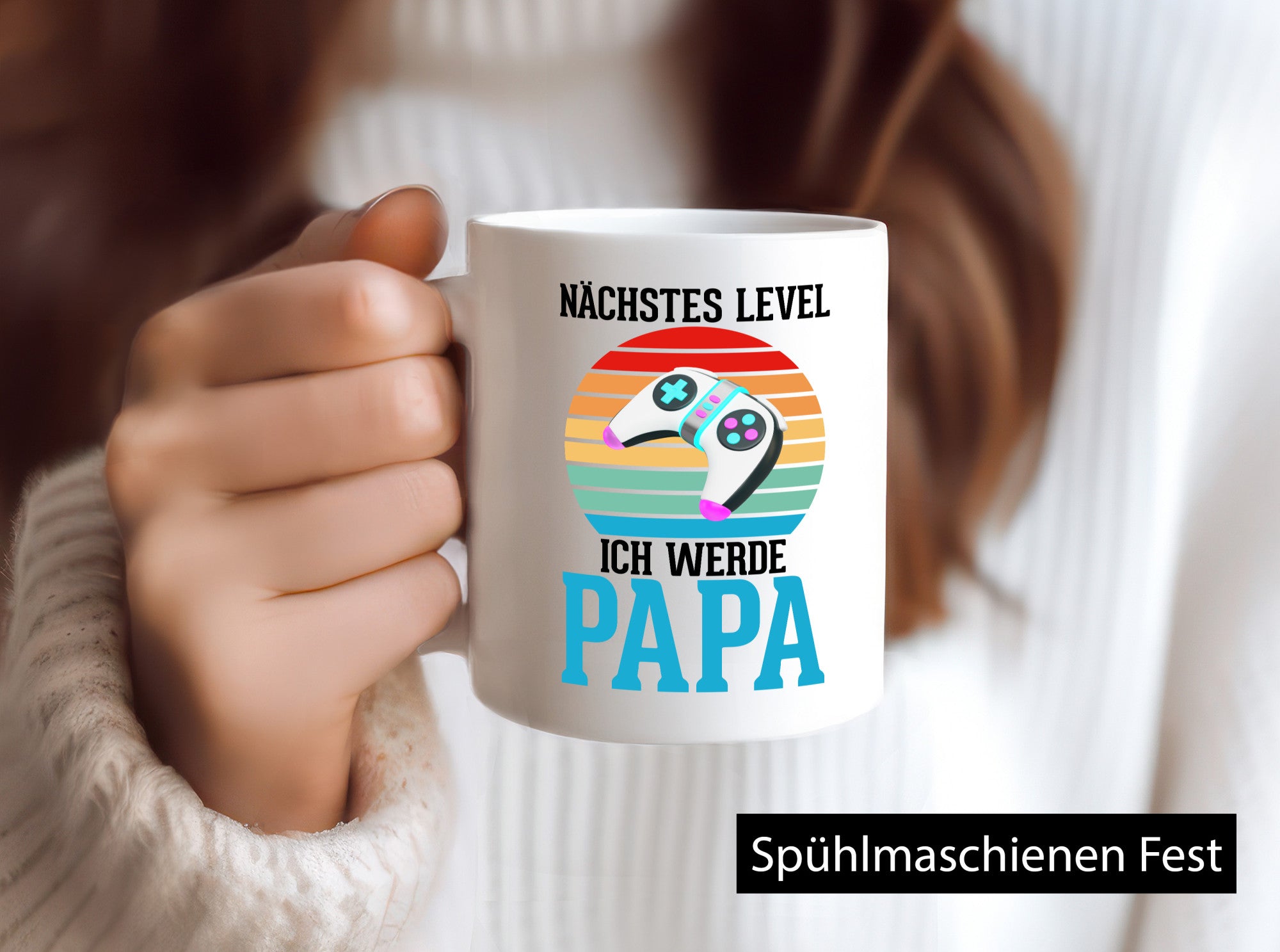 Nächstes Level ich werde Papa | Ankündigung Gamer Geschenkidee Humor Tasse