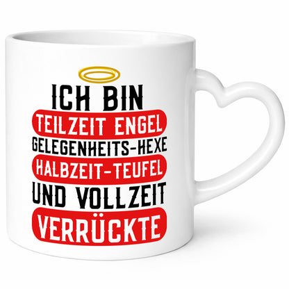 Teilzeit Engel | Hexe Verrückte Zicke frecher Spruch lustiger Geschenk Humor