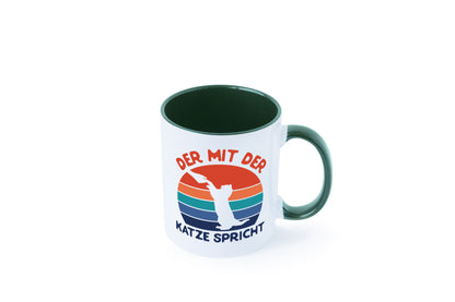 Der mit Katze Spricht | Katzenliebhaber Humor Tierliebhaber Geschenkidee Tasse