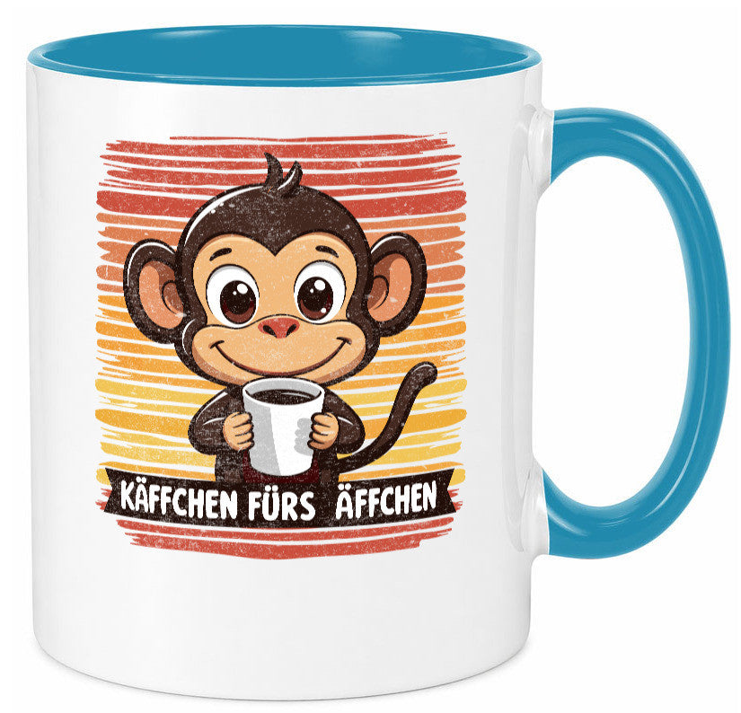 Käffchen fürs Ã„ffchen | Kaffeetrinker Affe v2 lustiger Spruch Geschenk Humor Tasse