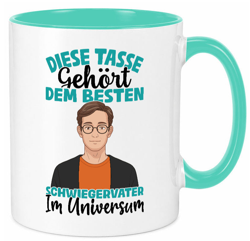 Im Universum: Schwiegervater |Schwiegersohn | Beziehung Geschenkidee Familie Tasse