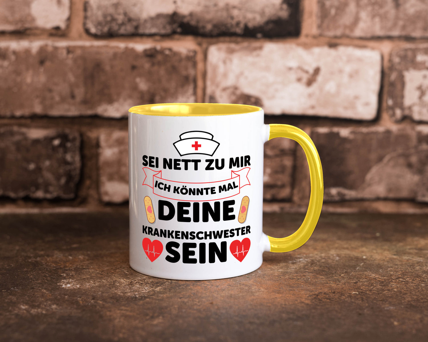 Ich könnte deine Krankenschwester sein | Pflegekraft Geschenkidee Humor Tasse
