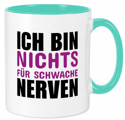 Schwache nerven lustiger Spruch Geschenk Humor Geschenkidee Tasse
