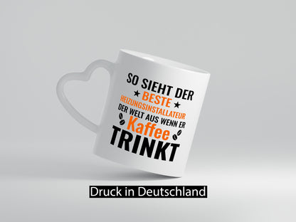 Kaffee trinkt: Heizungsinstallateur | Heizungsbauer lustiger Spruch Geschenk
