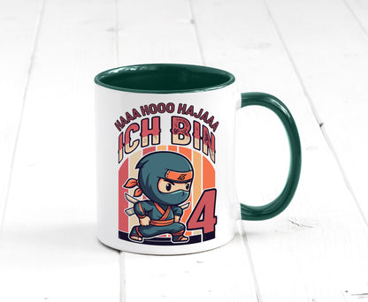 4. Geburtstag | Ninja Junge 4 Jahre lustiger Spruch Geschenk Geschenkidee Tasse
