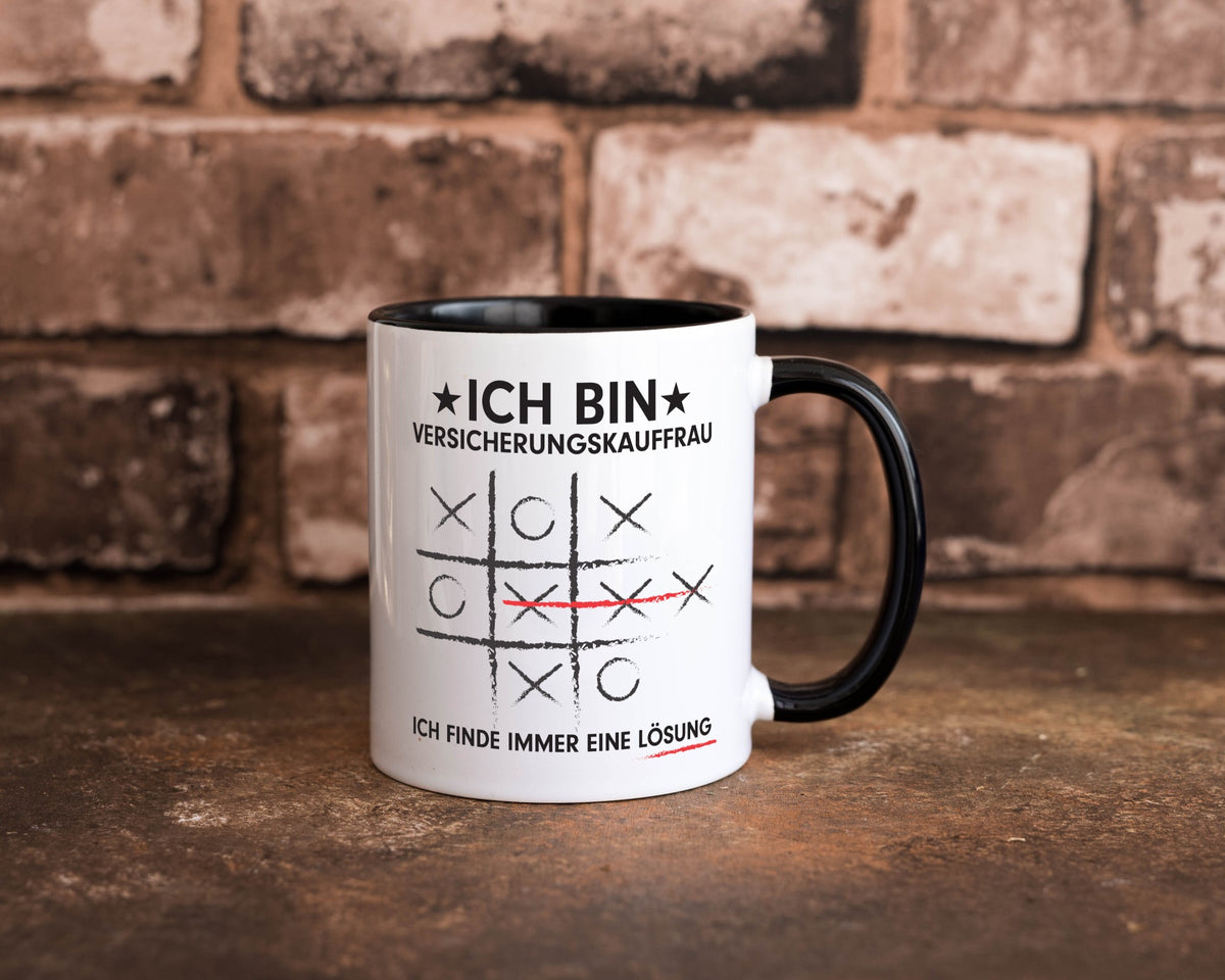 Löse Probleme: Versicherungskauffrau | Kauffrau v3 Humor Geschenkidee Tasse