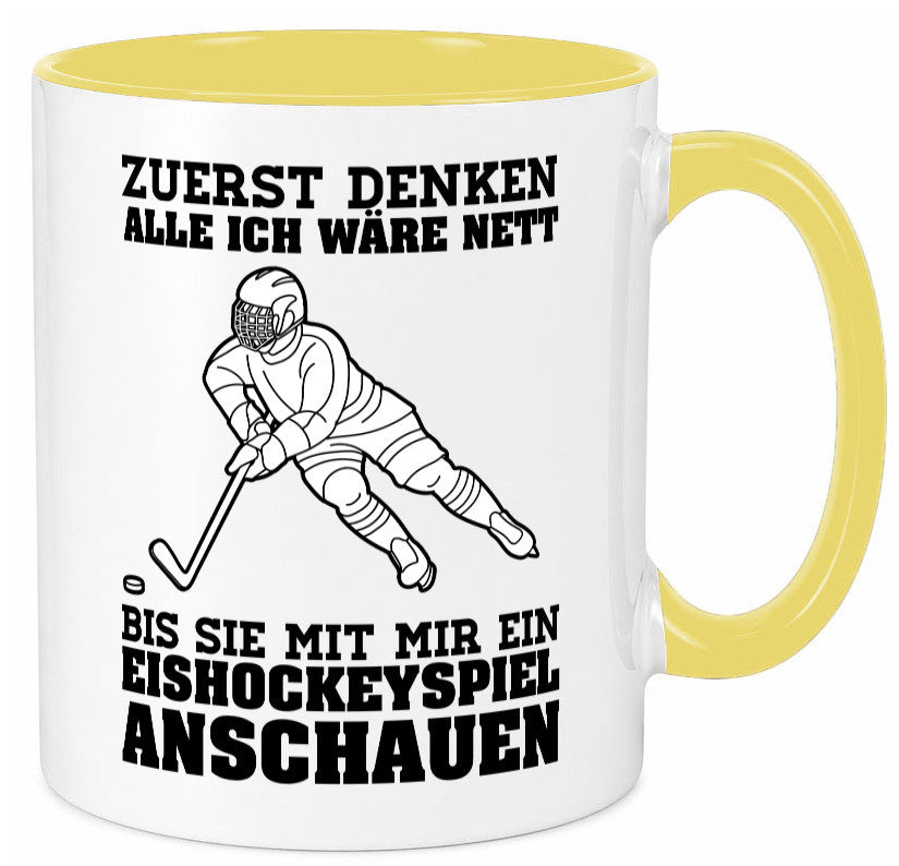Eishockeyspiel | Eishockeyfan Tasse Eishockeyspieler Humor Geschenkidee