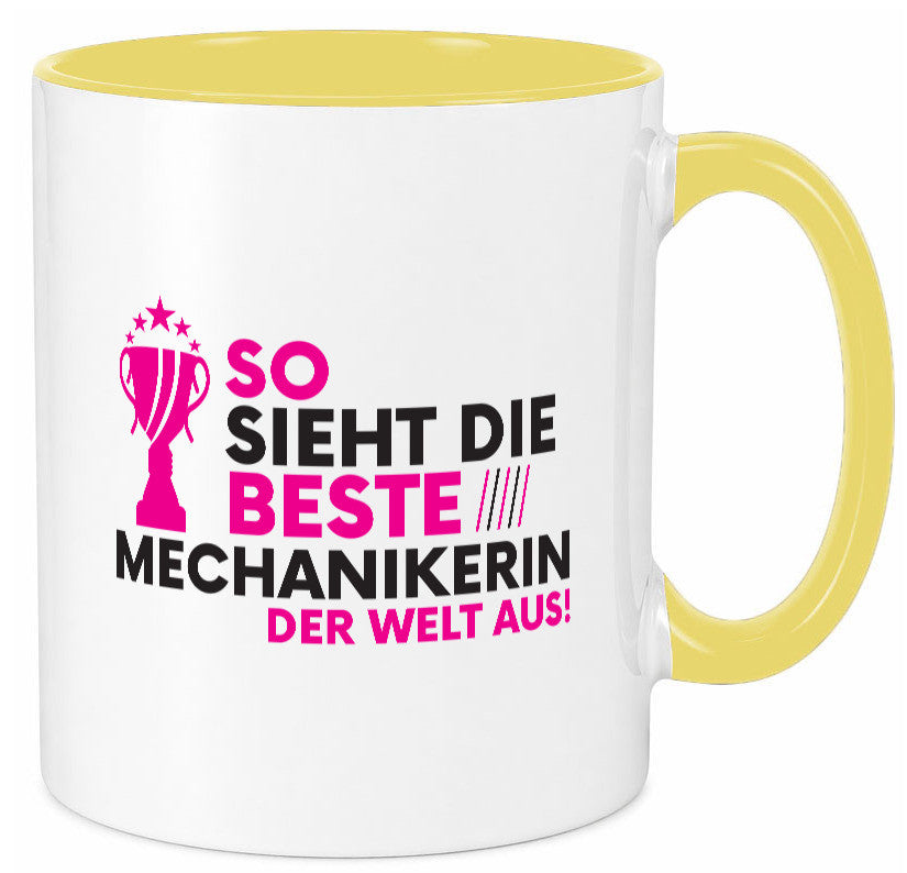 Die Weltbeste Mechanikerin | KFZ lustiger Spruch Geschenk Humor Geschenkidee Tasse
