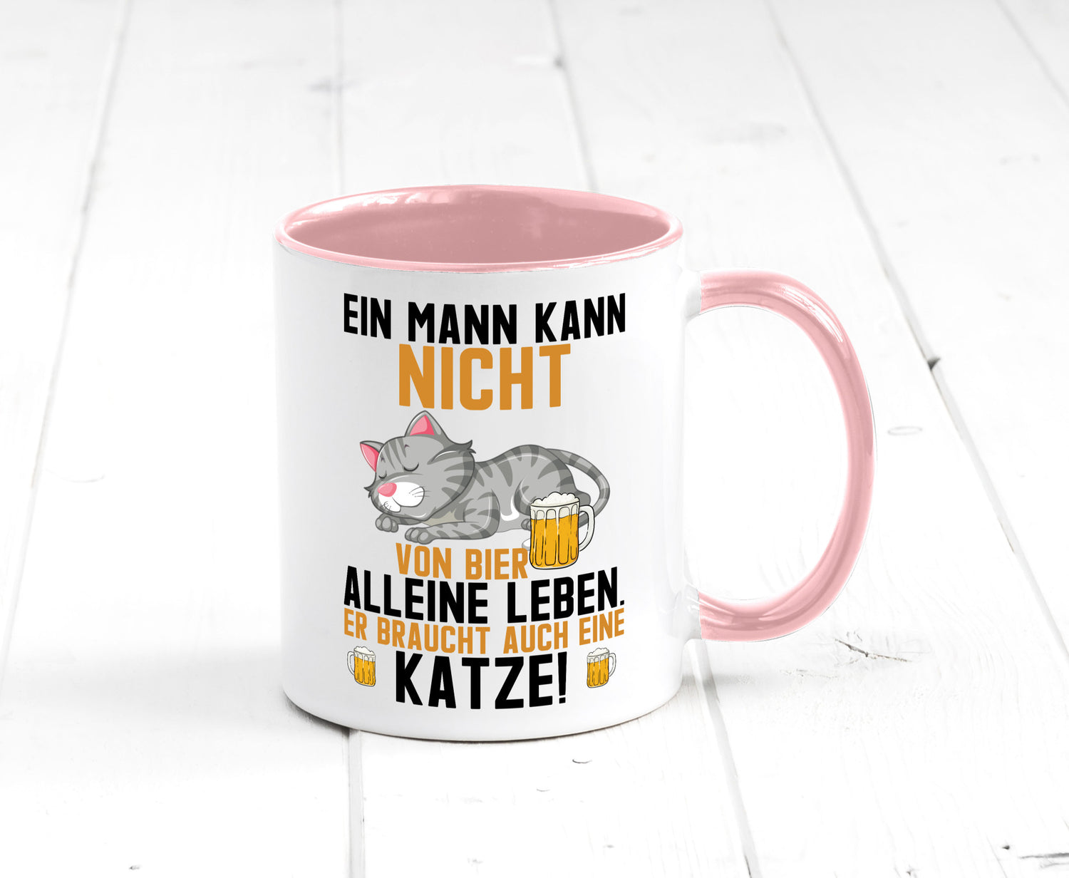 Von Bier leben | Mann braucht eine Katze Katzenliebhaber Geschenk Tierliebhaber