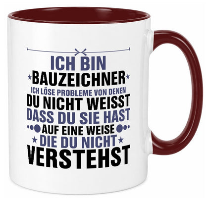 Löse Probleme: Bauzeichner | Zeichner Geschenk Humor Geschenkidee lustiger Tasse
