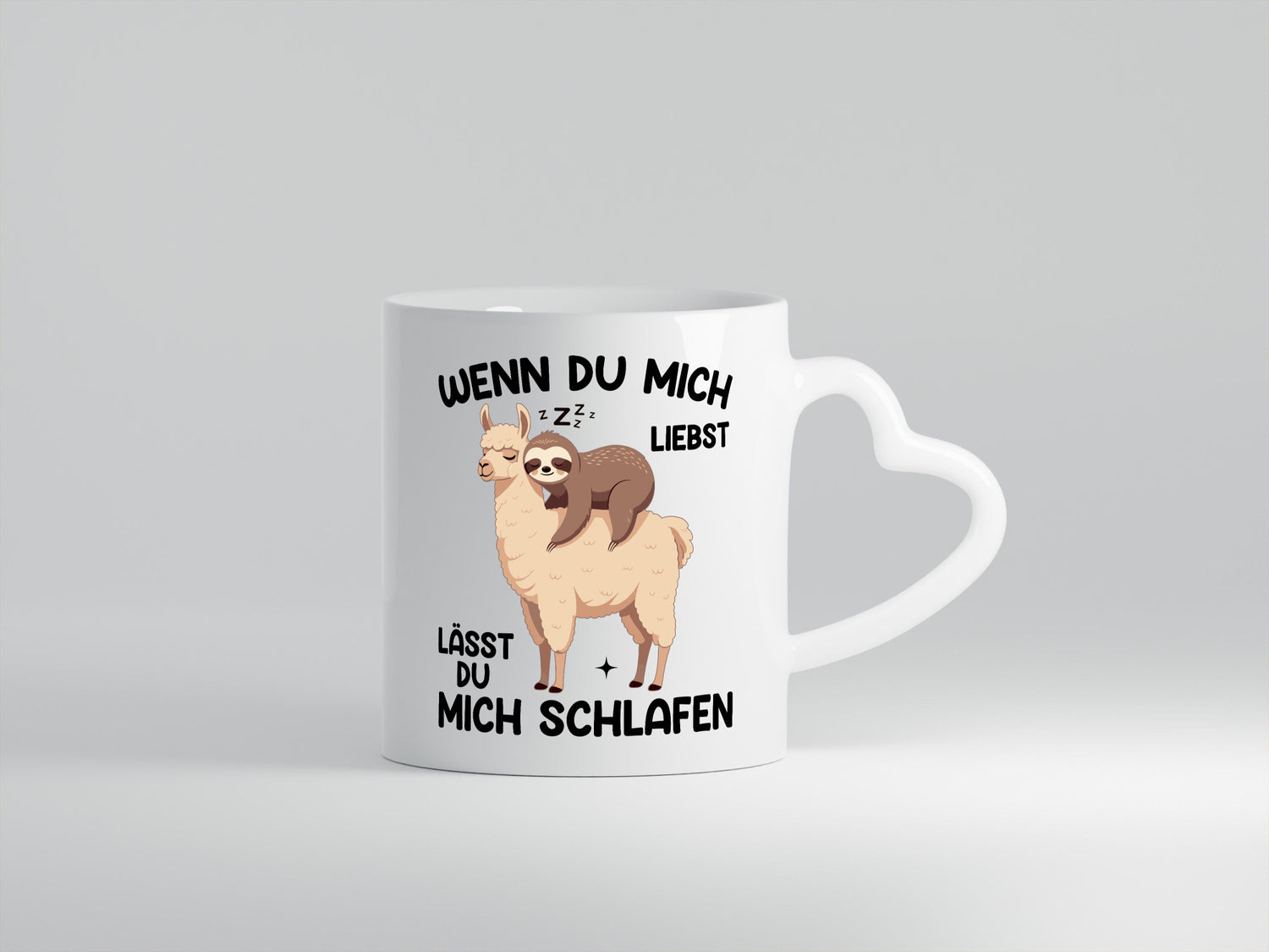 Wenn du mich liebst lässt Schlafen | Lama Geschenkidee Humor Tasse