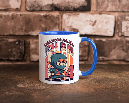 4. Geburtstag | Ninja Junge 4 Jahre lustiger Spruch Geschenk Geschenkidee Tasse
