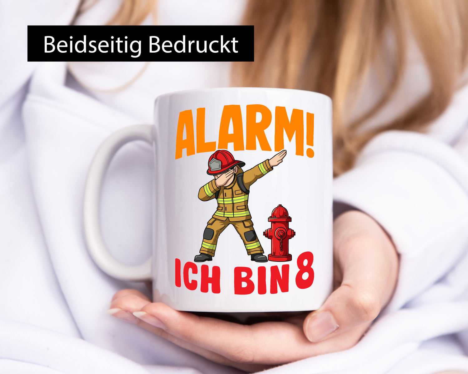 8. Geburtstag | 8 Jahre Feuerwehr Junge lustig Geschenkidee Geschenk Tasse