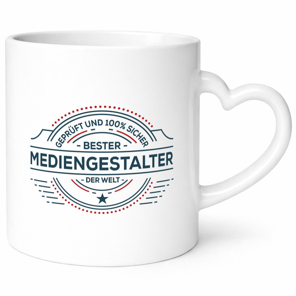 Geprüft und sicher: Mediengestalter | Medien Geschenk Humor Geschenkidee