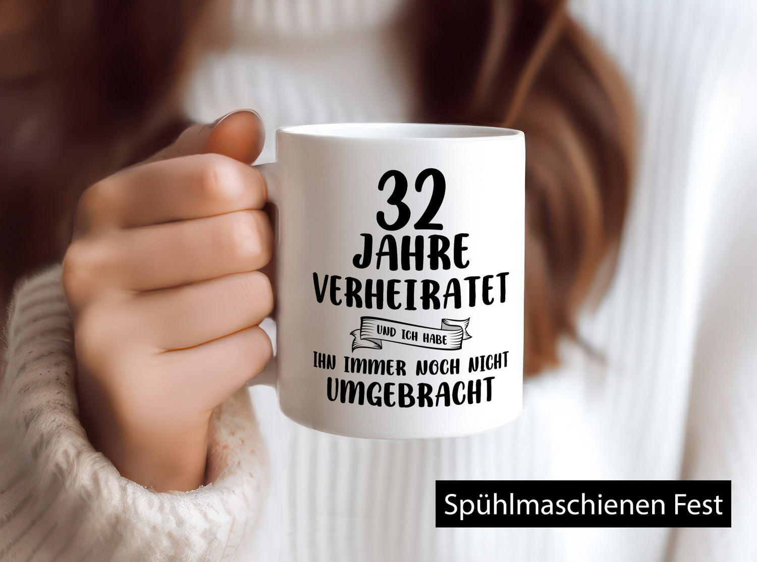 32 Jahre Verheiratet, immer noch am Leben! Geschenk Humor Geschenkidee lustiger