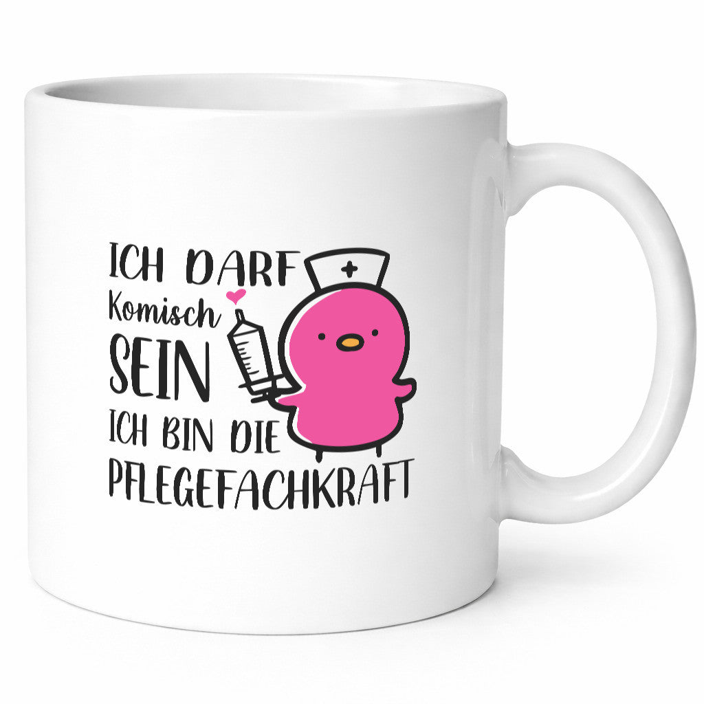 Darf komisch sein, bin Pflegekraft | Küken Spritze lustiger Spruch Geschenk