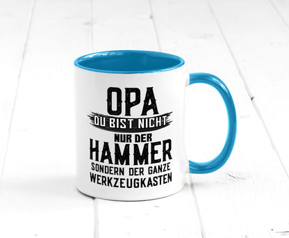 Opa ist der Hammer | Großvater Tasse Werkzeugkasten lustig Familie Geschenkidee