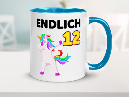 12. Geburtstag | endlich 12 Jahre Einhorn Mädchen lustig Geschenkidee Geschenk