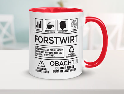 Achtung Probleme Forstwirt | Waldarbeiter lustig Arbeit Kollegen Büro Geschenk