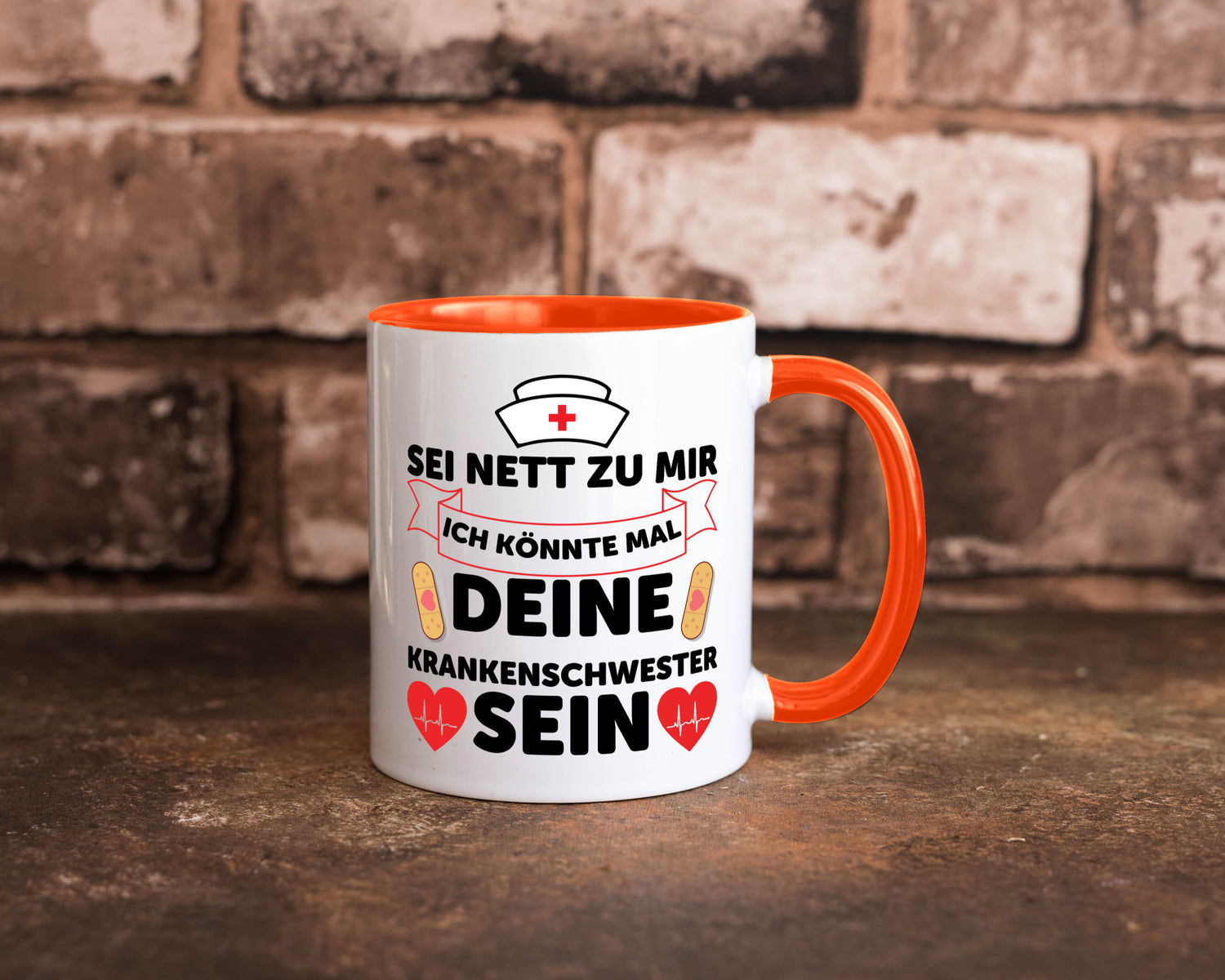 Ich könnte deine Krankenschwester sein | Pflegekraft Geschenkidee Humor Tasse