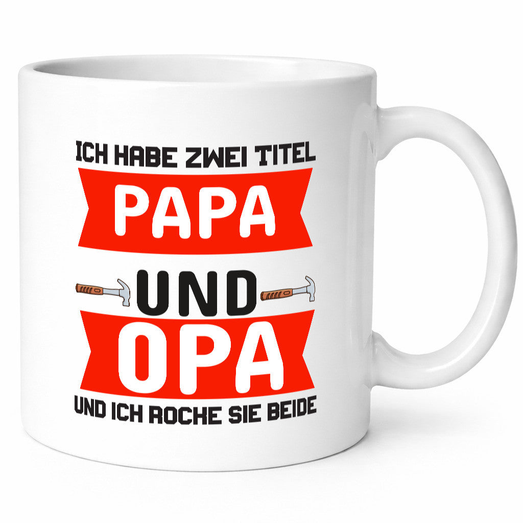Papa und Opa | Vater Tasse Vatertag Großvater lustig Familie Geschenkidee
