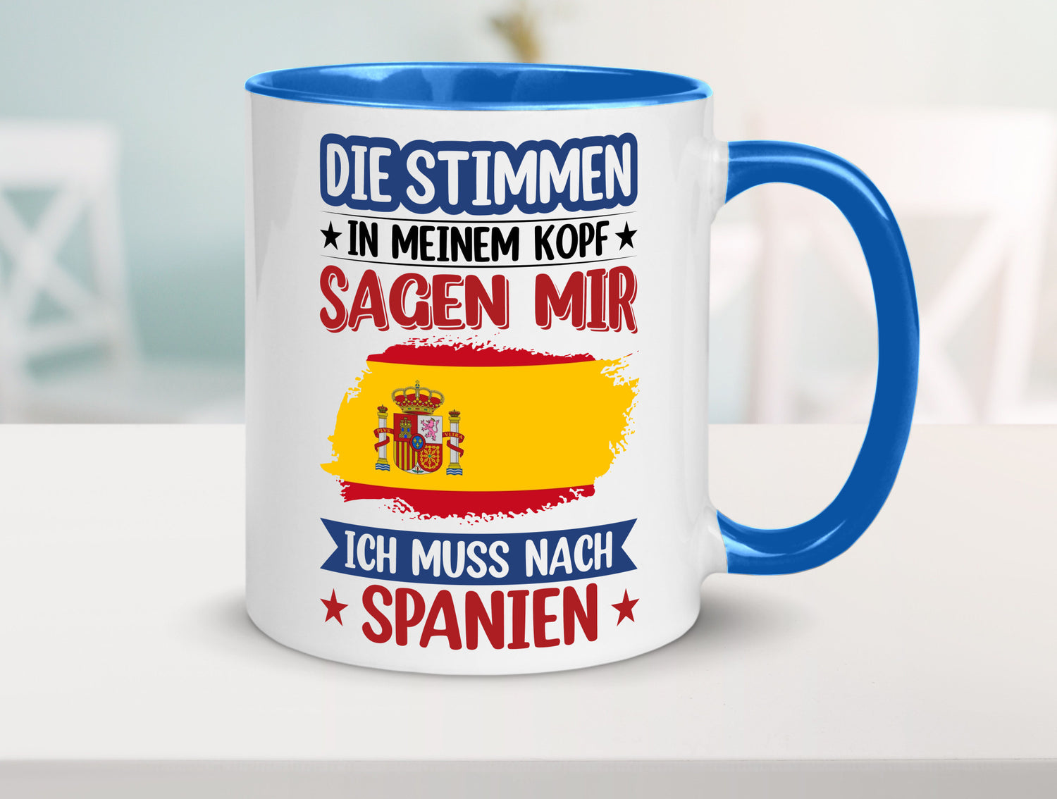 Spanien | Urlaub Stimmen in meinem Kopf Traumland v2 lustiger Spruch Geschenk