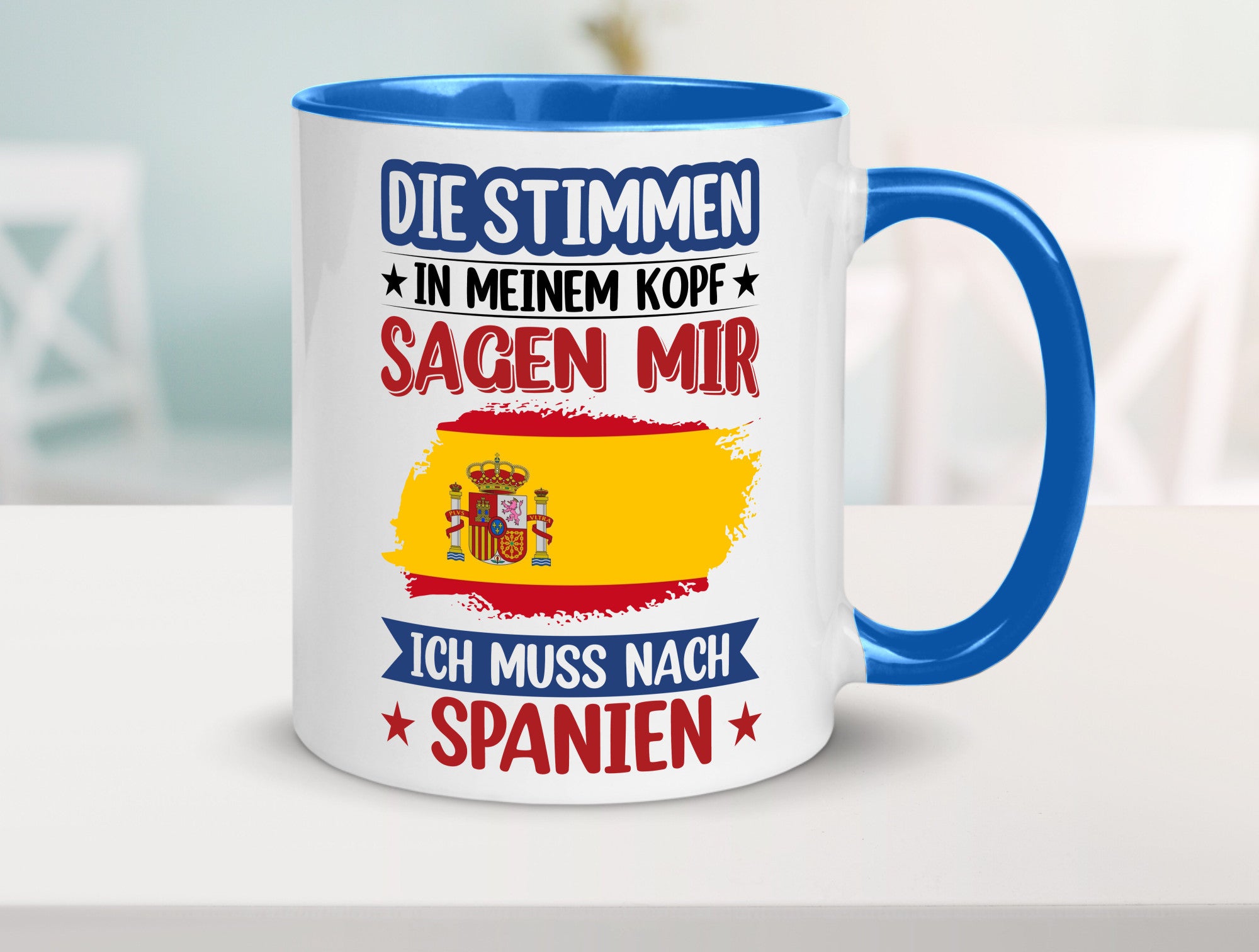Spanien | Urlaub Stimmen in meinem Kopf Traumland v2 lustiger Spruch Geschenk