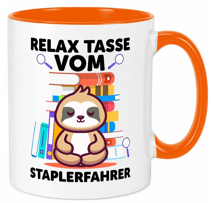 Relax Tasse: Staplerfahrer | Gabelstapler Fahrer lustig Humor Geschenkidee