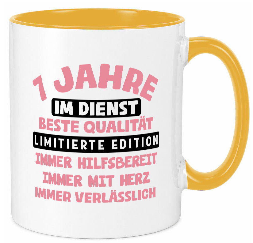 7 Jahre im Dienst | Jubiläum Arbeit v11 lustiger Spruch Geschenk Kollegen Büro