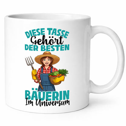 Im Universum: Bäuerin | Bauernhof Landwirtschaft lustiger Spruch Geschenk Humor