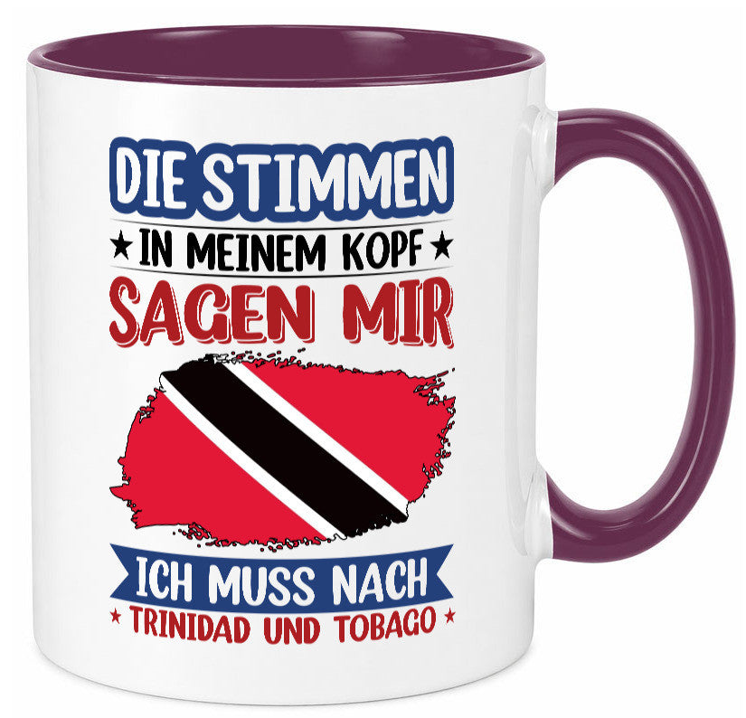 Trinidad und Tobago | Urlaub Stimmen in meinem Kopf v2 Geschenkidee Humor Tasse