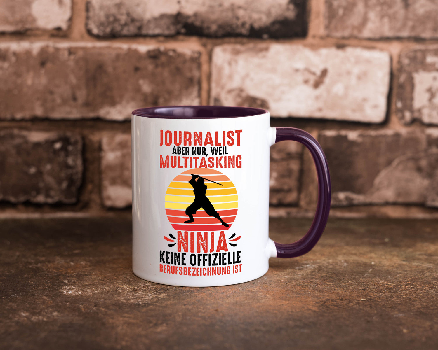 Journalist weil Multitasking Ninja kein Beruf ist Geschenk Arbeit Kollegen Büro