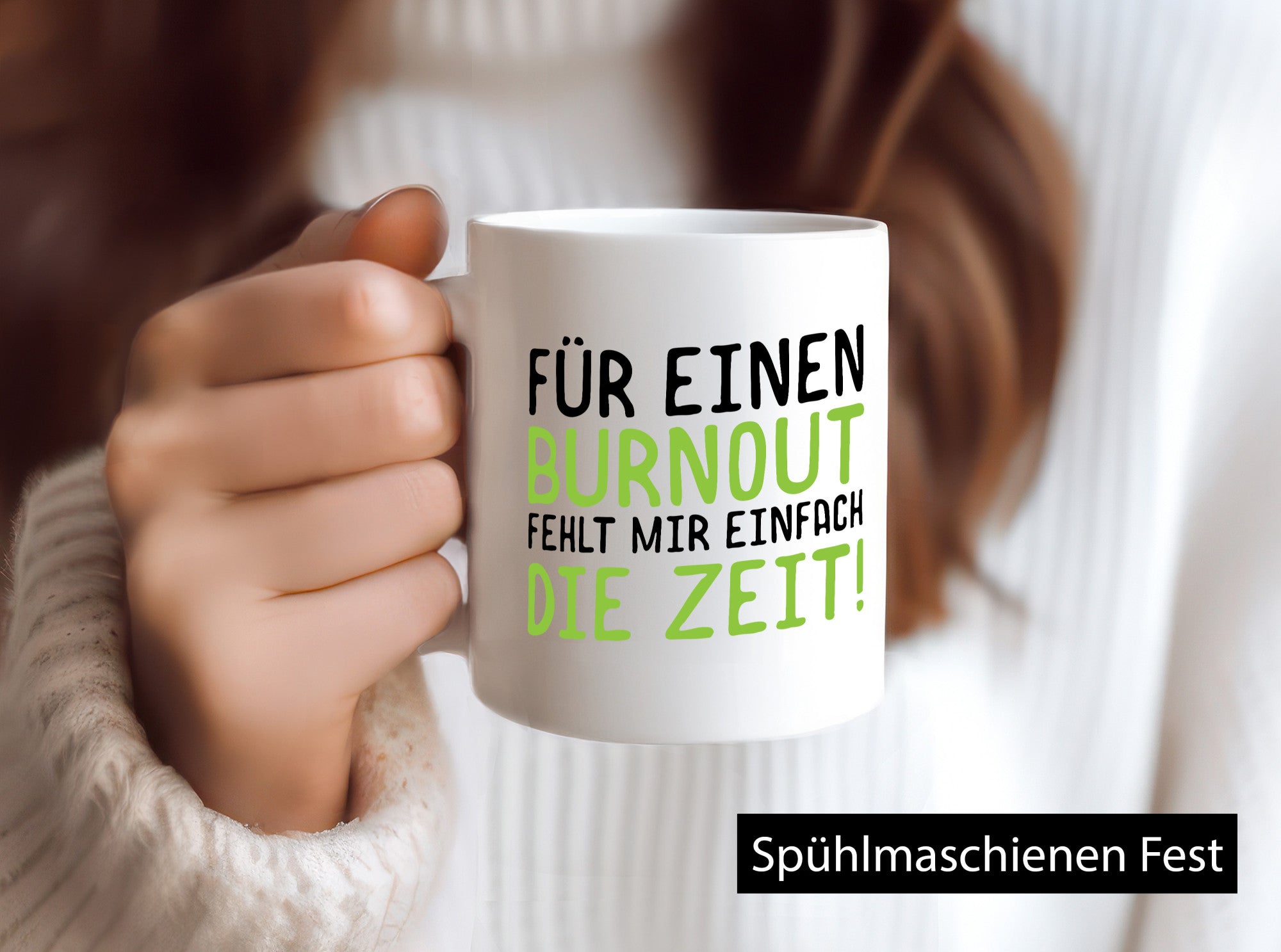 Für Burnout fehlt die Zeit | Stress Arbeit Kollegen Geschenkidee Büro Humor