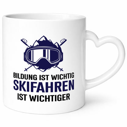 Bildung ist Wichtig | Skifahren Wichtiger Alpen Humor Geschenkidee Tasse